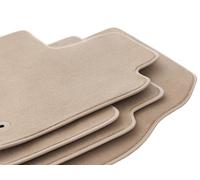 Wielganizator Tapis de Voiture - Compatible avec Audi TT II 8J Cabriolet, Roadster, coupé (2006-2014) - Velours - Accessoires Auto - Tapis de Voiture - Tapis Auto - 4-pièces - Beige