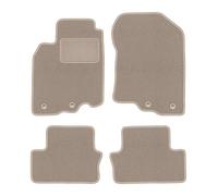 Wielganizator Tapis de Voiture - Compatible avec Honda Insight II à hayon (2009-2014) - Velours - Accessoires Auto - Tapis de Voiture - Tapis Auto - Ensemble 4 pièces - Beige