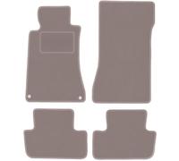 Wielganizator Tapis de Voiture - Compatible avec Mercedes CLK W209 coupé (1997-2009) - Velours - Accessoires Auto - Tapis de Voiture - Tapis Auto - Ensemble 4 pièces - Beige