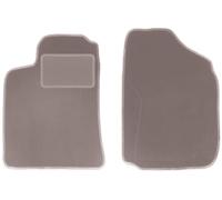Wielganizator Tapis de Voiture - Compatible avec Mitsubishi Pajero Sport I SUV (1996-2008) - Velours - Accessoires Auto - Tapis de Voiture - Tapis Auto - Ensemble Avant 2 pièces - Beige