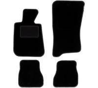 Wielganizator Tapis de Voiture - Convient pour BMW 3 E30 Cabriolet 1986-1993 - Velours - Accessoires Voiture - Tapis Pratique Auto - 4 Pièces - Noir