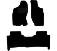 Wielganizator Tapis de Voiture - Convient pour Nissan Terrano II SUV 1993-2005 - Velours - Accessoires Voiture - Pratique Tapis Auto - 3 Pièces - Noir