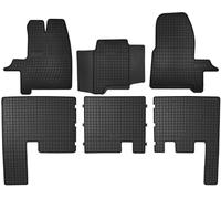 Wielganizator Tapis de Voiture en Caoutchouc sur Mesure, compatibles avec Ford Transit Custom FL (2017-2021) | Qualité: Premium - Ajustement précis, antidérapants - Tapis de Sol 6 pièces - Noir