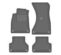 Wielganizator Tapis Del Sol Auto Velours pour Audi A4 B9 (2015-) - Série CARLUX-GRAFIET | Ajustement précis, Dos antidérapant, Jeu Complet - Gris Graphite