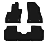 Wielganizator Tapis de Voiture en Velours sur Mesure, compatibles avec Fiat 500L (2012-) - Qualité : Basic | Ajustement précis, sous-Couche antidérapante, 3 pièces - Noir