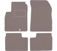 Wielganizator Tapis de Voiture en Velours sur Mesure, compatibles avec Nissan Micra K13 à hayon (2010-2016) - Velours - Accessoires Auto - Tapis de Voiture - Tapis Auto - Ensemble 4 pièces - Beige