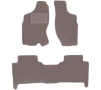 Wielganizator Tapis de Voiture en Velours sur Mesure, compatibles avec Nissan Terrano II SUV (1993-2005) - Velours - Accessoires Auto - Tapis de Voiture - Tapis Auto - Ensemble 3 pièces - Beige