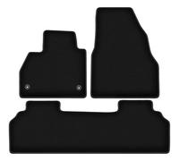 Wielganizator Tapis de Voiture en Velours sur Mesure, compatibles avec Renault Kangoo II (2007-) - Qualité : Basic | Ajustement précis, sous-Couche antidérapante, 3 pièces - Noir