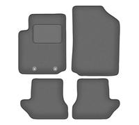 Wielganizator Tapis Del Sol Auto Velours pour Citroen C3 Pluriel (2003-2010) - Série CARLUX-GRAFIET | Ajustement précis, Dos antidérapant, Jeu Complet - Gris Graphite