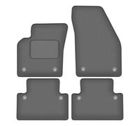 Wielganizator Tapis Del Sol Auto Velours pour Volvo V50 (2004-2012) - Série CARLUX-GRAFIET | Ajustement précis, Dos antidérapant, Jeu Complet - Gris Graphite