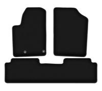 Wielganizator Tapis sur Mesure en Velours pour Citroen Berlingo I (1996-2010) - Qualité : Basic | Ajustement précis, sous-Couche antidérapante, 3 pièces - Noir