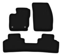 Wielganizator Tapis sur Mesure en Velours pour Ford Tourneo Courier (2014-) - Qualité : Basic | Ajustement précis, sous-Couche antidérapante, 3 pièces - Noir