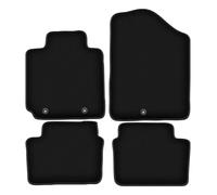 Wielganizator Tapis sur Mesure en Velours pour Hyundai Veloster (2011-2018) - Qualité : Basic | Ajustement précis, sous-Couche antidérapante, 4 pièces - Noir