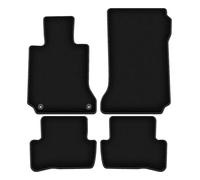 Wielganizator Tapis sur Mesure en Velours pour Mercedes C W204 (2007-2014) - Qualité : Basic | Ajustement précis, sous-Couche antidérapante, 4 pièces - Noir