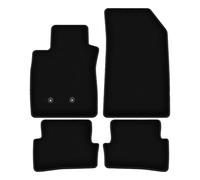 Wielganizator Tapis sur Mesure en Velours pour Renault Clio III (2005-2012) - Qualité : Basic | Ajustement précis, sous-Couche antidérapante, 4 pièces - Noir