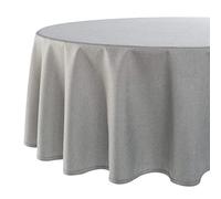 Wien Home Nappe ovale avec protection anti-taches aspect lin Gris 160 x 220 cm