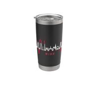 Wien Skyline Battement de Cœur Autriche Love J'aime Vienne Gobelet isotherme en acier inoxydable double paroi