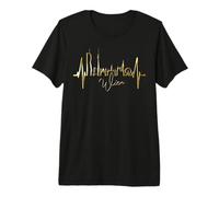 Wien Skyline Battement de Cœur Autriche Love J'aime Vienne T-Shirt Haut de Gamme