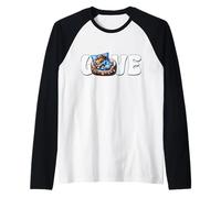 Wiener Dog in Snowflake Winter Pajamas I Love My Dachshund Manche Raglan