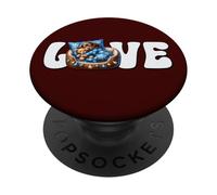 Wiener Dog in Snowflake Winter Pajamas I Love My Dachshund PopSockets PopGrip Adhésif