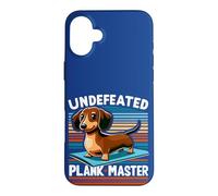 Wiener Dog - Sports Lover Undefeated Plank Master Teckel Coque pour iPhone 16 Plus