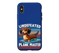 Wiener Dog - Sports Lover Undefeated Plank Master Teckel Coque pour iPhone X/XS