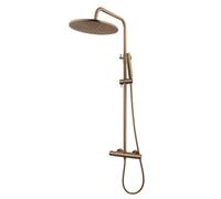 Wiesbaden Caral Douche pluie - thermostatique - mural - Bronze cuivre brossé 29.2959