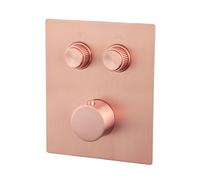 Wiesbaden Caral Klik Pro robinet de douche thermostatique encastré 2 fonctions avec partie encastrable en cuivre brossé SW717351 / SW717345