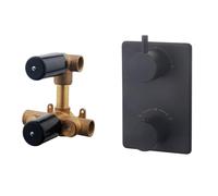 Wiesbaden Caral Mitigeur thermostatique encastré pour douche avec 2 fonctions inverseur mat noir sw62490/SW158719