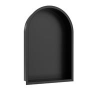 Wiesbaden Demis Niche encastrée - 30x45x7cm - arc arrondi - noir mat 33.2141