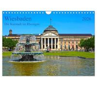 Wiesbaden Die Kurstadt im Rheingau (Wandkalender 2026 DIN A4 quer), CALVENDO Monatskalender: Deutschlands ältester Kurort im Rheingebiet