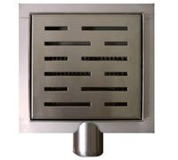 Wiesbaden Dreen de plancher avec trame et fiphon 20x20cm Inox 33.4211