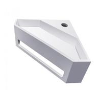 Wiesbaden Julia fontaine d'angle 35 x 35 x 16 cm solid surface mat blanc 36.4084