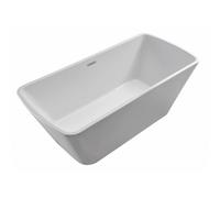 Wiesbaden Larx Baignoire îlot 170 x 78 cm acrylique brillant blanc avec bonde brillant blanc 21.3660