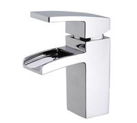 Wiesbaden Rombo ensemble de robinet cascade avec bonde clic clac chrome 29.4200