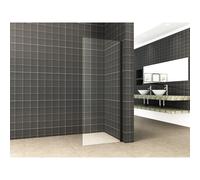 Wiesbaden Side paroi latérale pour niche porte coulissante 900 x 2000 x 8 mm verre clair nano/profil mat noir 20.2861