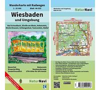 Wiesbaden und Umgebung 1 : 25 000: Wanderkarte mit Radwegen, Blatt 44-555, 1 : 25 000, Bad Schwalbach, Eltville am Rhein, Hohenstein, Niedernhausen, Schlangenbad, Taunusstein, Walluf