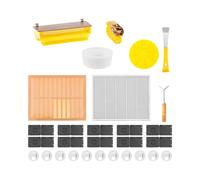 Wiesenfield Kit apiculteur - 28 pièces - Lève cadres - Sangle de ruche - Piège à pollen - Grille à reine - Piège à insectes WIE-BEESET-6