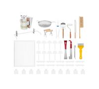 Wiesenfield Kit apiculteur - 37 pièces - Enfumoir à abeilles - Lève cadres - Support de cadre ruche - Couteau à désoperculer - Pièges à insectes WIE-BEESET-2