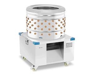 Wiesenfield Plumeuse Volaille Poulet Rotative Plumeuse Canard Machine À Plumer Déplumer WI-PPM-60 (Moteur 1 500 W, Vitesse 275 tr/min, Capacité 540 kg/h, 181 Doigts, 4 Roulettes, Inox)