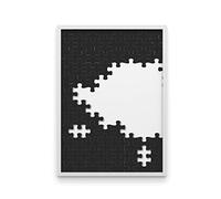 WIETRE Cadre pour puzzle 50 x 70 cm Compatible avec Ravensburger 1000 (blanc) Cadre en aluminium