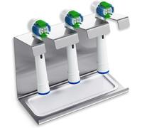 WIETRE Porte-Brosse à Dents en Acier Inoxydable avec collecteur | Convient pour Oral-B, IO, Philips Sonicare, Waterpik, Fairywill | Porte-Brosse à Dents(3 pièces)