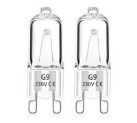 Wieyily Ampoule de Four G9 25W 300 Degrés, 230V Blanc Chaud 2700K, Ampoule Halogène G9 Dimmable pour AEG/Neff/Zanussi/Smeg/Bosch Four, Micro-ondes, Lampes de Table, Lot de 2