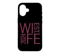 Wife Est. 2024 Couple marié, Lune de Miel Mariage Rose épouse Coque pour iPhone 16