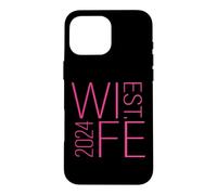 Wife Est. 2024 Couple marié, Lune de Miel Mariage Rose épouse Coque pour iPhone 16 Pro Max