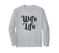 Wife Life Just Married Honeymoon Mariage drôle Manche Longue