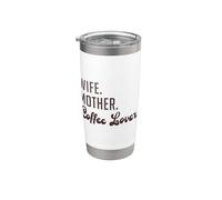 Wife Mother Coffee Lover Dark Roast Brew Humour Iced Latte Gobelet isotherme en acier inoxydable double paroi