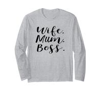 Wife Mum Boss' T-Shirt | Funny Mum, Mummy Manche Longue