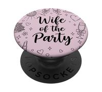 Wife of The Party, Funny Doodle Graphic Woman PopSockets PopGrip Adhésif