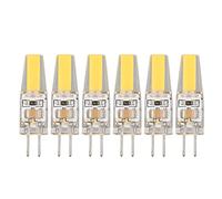 Wifehelper 6 Pièces G4 Ampoule G4 220V COB Petite Ampoule Lampe Perles Gel G4 Petite Ampoule Lampe Ampoule pour Plafonnier Suspension (Blanc Chaud)